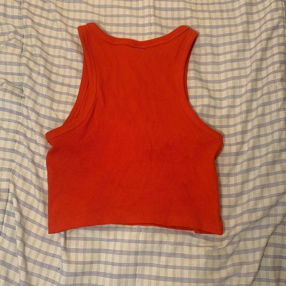 H&M Bright red fitted tank crop top - Picture 1 of 2